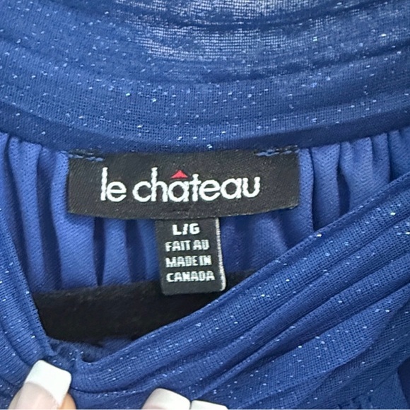 Le Chateau Sparkling Blue Top - Picture 4 of 9